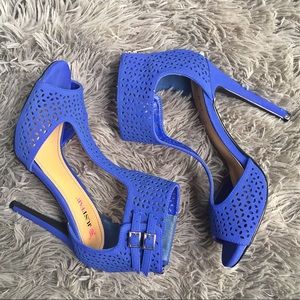 JustFab blue summer heels